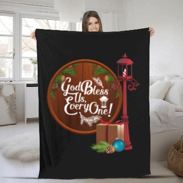 Discover A Christmas Carol Charles Dickens God Bless Us Eve Fleece Blankets