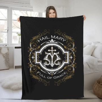 Discover Ave Maria Schubert Latin Mass Blessed Mother Mary Fleece Blankets
