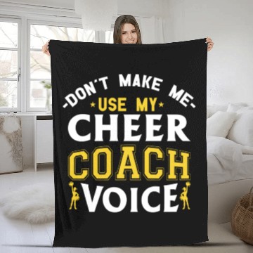 Discover Cheer Coach Voice Funny Cheerleading Coach Fleece Blankets