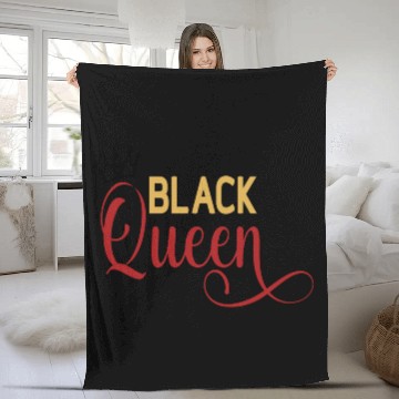 Discover Black queen Fleece Blankets