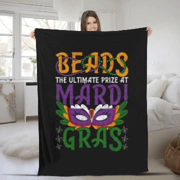Discover Mardi Gras - Beads Ultimate Prize at Mardi Gras Fleece Blankets