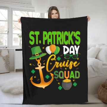Discover St Patrick's Day Cruise Squad Group Matching Fleece Blankets