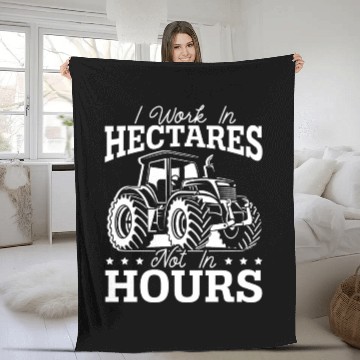 Discover Farm Tractor Farming Life Agriculture Farmer Fleece Blankets