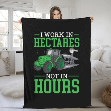 Discover Farm Tractor Farming Life Agriculture Farmer Fleece Blankets