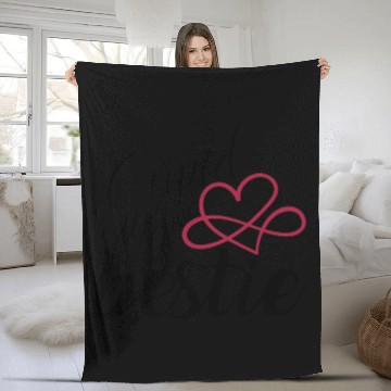 Discover Cupid is my bestie gift for valentine cupid lovers Fleece Blankets