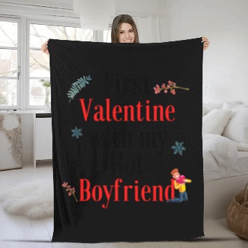 Discover First Valentine Day with my Hot Boyfriend this Val Fleece Blankets