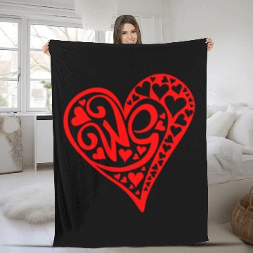 Discover Galentines Day Red Heart We Valentines Day2 Fleece Blankets