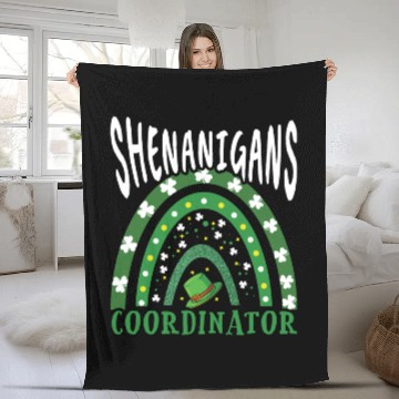 Discover Shenanigans Coordinator Shamrock Saint Patricks Fleece Blankets