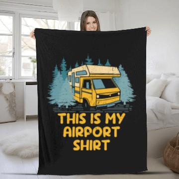 Discover This Is My Airport Fleece Blankets Airplane Trip Aircraft