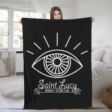 Discover St Lucy St Lucia Patron of Eyes and Blind Catholic Fleece Blankets