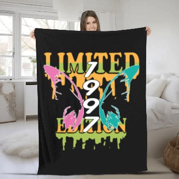 Discover 1997 Born Limited Edition Butterfly Gift Fleece Blankets