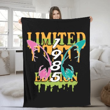 Discover 1985 Born Limited Edition Butterfly Gift Fleece Blankets