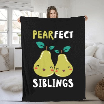 Discover Siblings Pear Fruit Big Brother Sister Goals Fleece Blankets