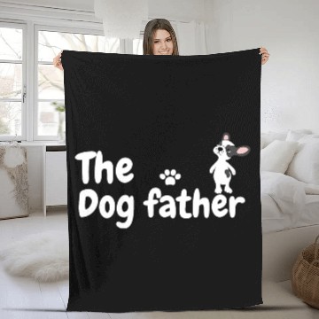 Discover The dog father Fleece Blankets