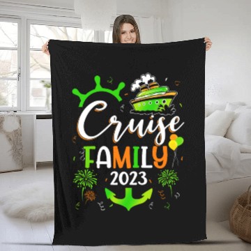 Discover Family Cruise Squad 2023 St Patricks Cruise Fleece Blankets