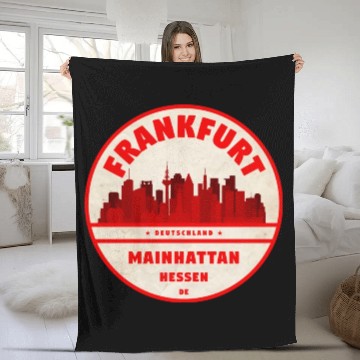 Discover Frankfurt Germany Fleece Blankets