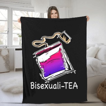 Discover Bisexualitea Funny Bisexual Tea Bag Bi Pride Color Fleece Blankets