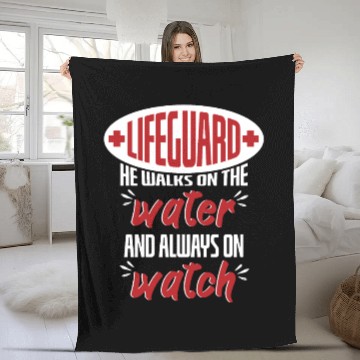 Discover Lifeguard Walks On Water And On Watch Fleece Blankets