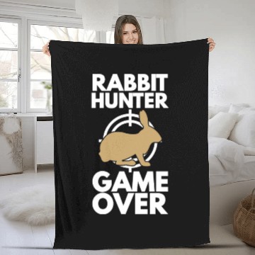 Discover Rabbit Hunter Game Over Rabbit Lover Fleece Blankets