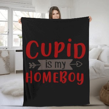 Discover Best Valentines Day Cupid is My Homeboy369 Fleece Blankets