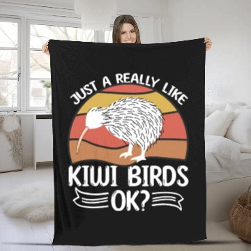 Discover Just A Girl Who Loves Kiwis Kiwi Bird Gift Fleece Blankets