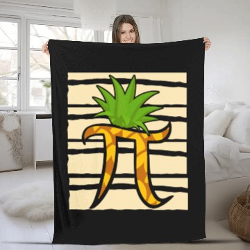 Discover Pineapple Pi Math Teacher Mathematician Pi Day Fleece Blankets