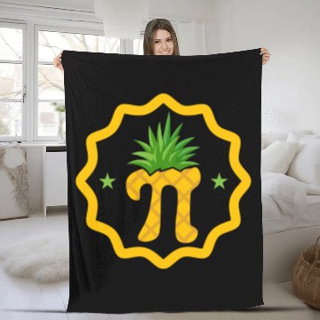 Discover Pineapple Pi Math Teacher Mathematician Pi Day Fleece Blankets