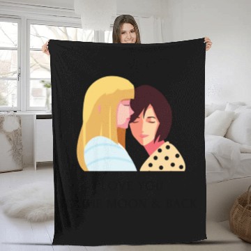 Discover lesbian lgbtq pride valentine day 202 valentines Fleece Blankets