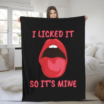 Discover I Licked It So It's Mine Funny Lesbian Pride Month Fleece Blankets