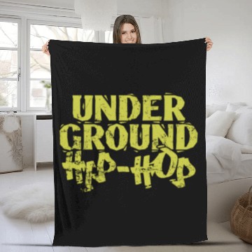 Discover Under Ground Hip Hop Music Direction Rap Fleece Blankets