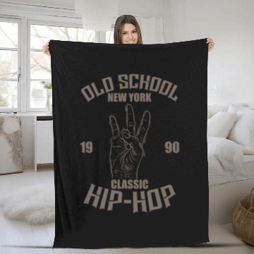 Discover Old School New York 1990 Classic Hip Hop Rap Fleece Blankets