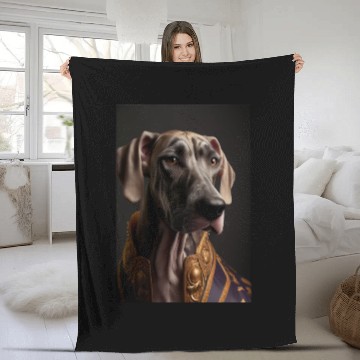 Discover Great Dane Dog Breed Portrait Royal Renaissance An Fleece Blankets