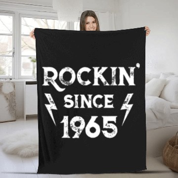Discover 57 Year Old: Classic Rock 1965 57th Birthdayfantas Fleece Blankets