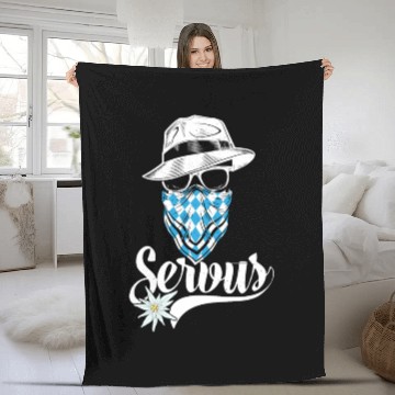 Discover Bavarian Outlaw - Servus Bavaria Fleece Blankets