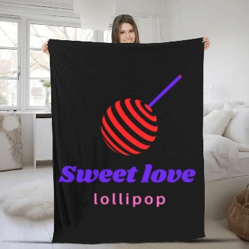 Discover Sweet love -lollipop Fleece Blankets