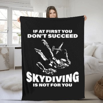 Discover Skydive, SKydiving, Skydiver Fleece Blankets