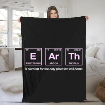 Discover EARTH - written in elements of the periodic table Fleece Blankets