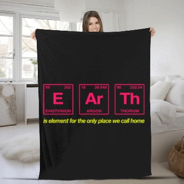 Discover EARTH - written in elements of the periodic table Fleece Blankets