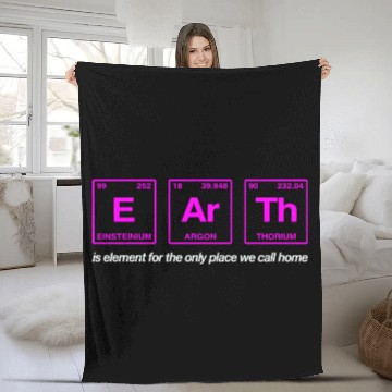 Discover EARTH - written in elements of the periodic table Fleece Blankets