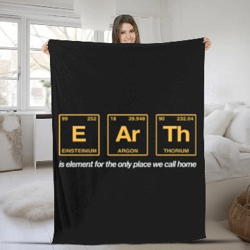 Discover EARTH - written in elements of the periodic table Fleece Blankets