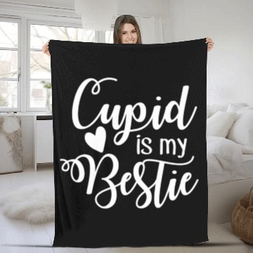 Discover School Valentine Cupid is My Bestie114 Fleece Blankets