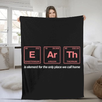 Discover EARTH - written in elements of the periodic table Fleece Blankets