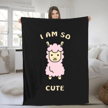 Discover sweet lama Fleece Blankets