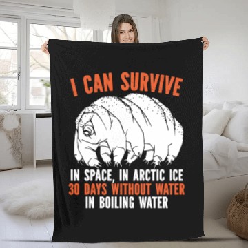 Discover Tardigrade Science Water Bear Biology Microbiology Fleece Blankets