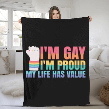 Discover Gay Pride Month Equality Rainbow Fleece Blankets