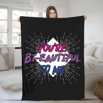Discover You're Bi-Eautiful To Me Bisexual Pride Fleece Blankets