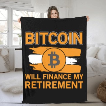 Discover Bitcoin Retirement Crypto Currency Fleece Blankets