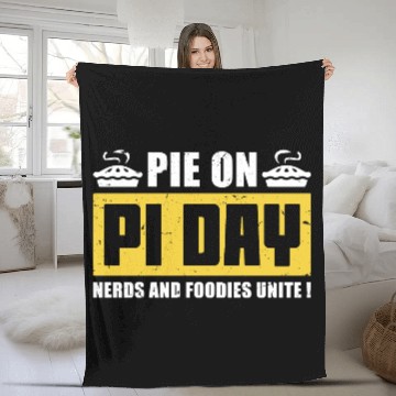 Discover Funny Pie on Pi Day Fleece Blankets Math Fleece Blankets for Pi Day 3 14