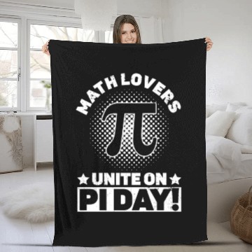 Discover Math Lovers Unite On Pi Day! - Funny Pi Day Math Fleece Blankets