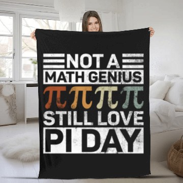 Discover Not A Math Genius Still Love Pi Day - Funny Pi Day Fleece Blankets